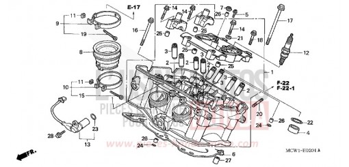 CULASSE (ARRIERE) VFR800A2 de 2002